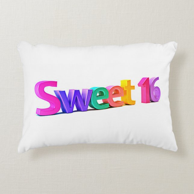 Zoete 16 kleurrijke kussens. accent kussen (Voorkant)