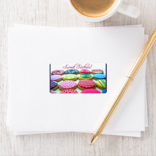 Zoete 16 koekjesbak etiket (Insitu)