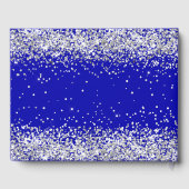 Zoete 16 koningsblauwe jurk glitter gastenboek (Achterkant)