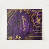 Zoete 16 Maskerade Paarse Foto Achtergrond ID1032 Wandkleed (Voorkant (horizontaal))