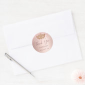 Zoete 16 masquerade roos goud glitter Hartelijk da Ronde Sticker (Envelop)