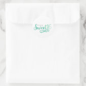 Zoete 16 Mintgroene Verjaardagsfeest Favor Ronde Sticker (Tas)
