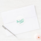 Zoete 16 Mintgroene Verjaardagsfeest Favor Ronde Sticker (Envelop)