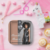 Zoete 16 Mocha Bruine Bord – Aangepaste tekst/foto (Feest)