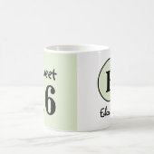 Zoete 16 monogram naam groen koffiemok (Center)