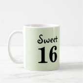 Zoete 16 monogram naam groen koffiemok (Links)