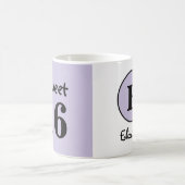 Zoete 16 monogram naam paars koffiemok (Center)