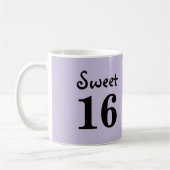 Zoete 16 monogram naam paars koffiemok (Links)