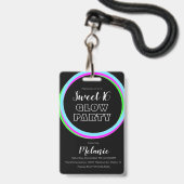 Zoete 16 Neon Feest Gloed Verjaardags Pas ID Badge (Voorzijde met lanyard)