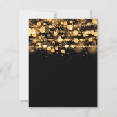 Zoete 16 Opslagdatum gouden mousserende lichten en Save The Date (Achterkant)