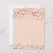 Zoete 16 Opslagdatum Roos Gold Foil Confetti Blush Save The Date (Achterkant)