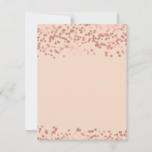 Zoete 16 Opslagdatum Roos Gold Foil Confetti Blush Save The Date (Achterkant)