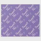 Zoete 16 Paars Cadeaupapier (Vlak)