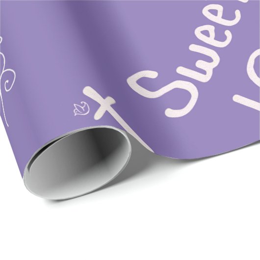 Zoete 16 Paars Cadeaupapier (Rol Hoek)