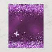 Zoete 16 paarse ballerina jurk budget uitnodiging flyer (Achterkant)