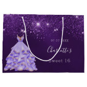 Zoete 16 paarse glitterkleding groot cadeauzakje (Achterkant)