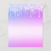 zoete 16 paarse roze dripende glitters - uitnodigi (Achterkant)