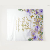 Zoete 16 Paarse Vlinders Bloemstuk Achtergrond Wandkleed (Voorkant (horizontaal))