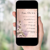 Zoete 16 Parijs roze goud Eiffeltoren Kaart