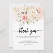 Zoete 16 Pink Floral Birthday Party Bedankkaart (Voorkant)