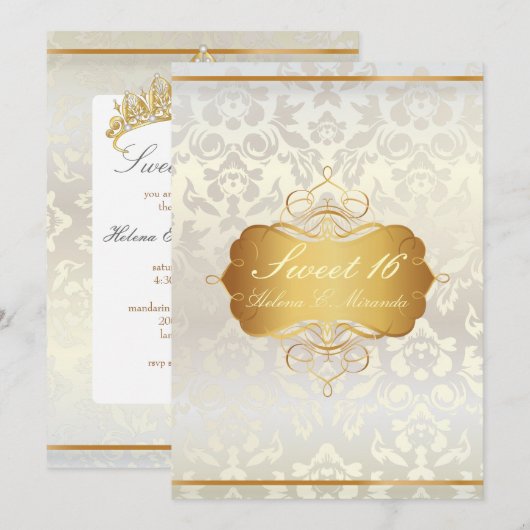 Zoete 16/prinses/pareldemper kaart (Voorkant / Achterkant)