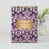 zoete 16 / prinses / parelmoerasdop / pruimen kaart (Staand voorkant)