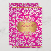 zoete 16/ prinses/ parelmoerasje/-roze kaart (Voorkant / Achterkant)