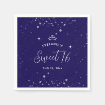 Zoete 16 Prinses Tiara Kroon Marineblauw Verjaarda