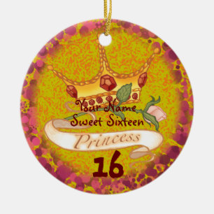 Zoete 16 Prinses Verjaardagsornament Keramisch Ornament