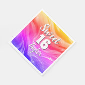 Zoete 16 Regenboog Kleurige Marmer Persoonlijke Servet (Hoek)