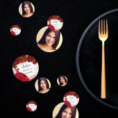 Zoete 16 rode jurk bloemen wit foto confetti