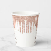 Zoete 16 roos goud glitter wit 16e verjaardag papieren bekers (Rechts)