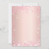 Zoete 16 roos goudroze glitter glamoureus kaart (Achterkant)