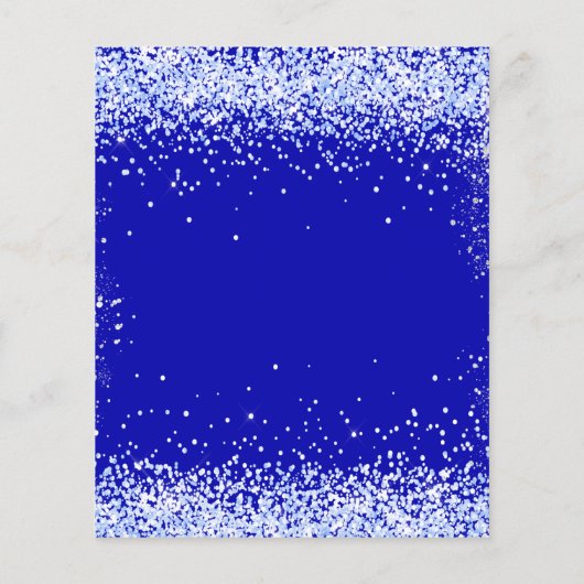 Zoete 16 royal blue flyer-uitnodiging flyer (Achterkant)