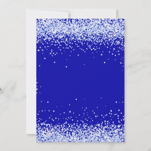 Zoete 16 royal blue luxe uitnodiging (Achterkant)