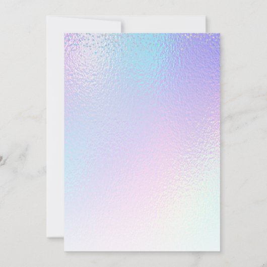 Zoete 16 roze ballonnen op holografisch verloop kaart (Achterkant)