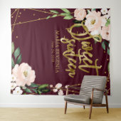 Zoete 16 Roze Bloemstuk Bordeaux Achtergrond Wandkleed (In Situ (horizontaal))