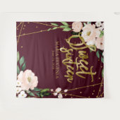 Zoete 16 Roze Bloemstuk Bordeaux Achtergrond Wandkleed (Voorkant (horizontaal))