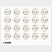 Zoete 16 Roze Bloemvlinder Ronde Sticker (Vel)