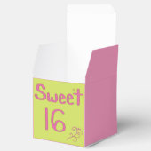 Zoete 16 Roze en Lime Bedankdoosjes (Geopend)
