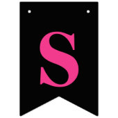 Zoete 16 Roze en zwarte zondbanner Vlaggetjes (Tweede vlag)