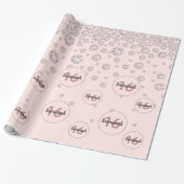 Zoete 16 roze goud roze diamanten cadeaupapier (Uitgerold)