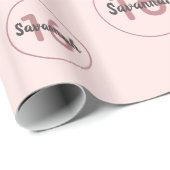 Zoete 16 roze goud roze diamanten cadeaupapier (Rol Hoek)