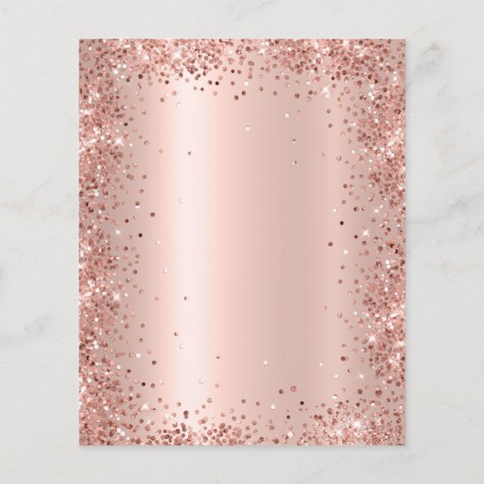 Zoete 16 Roze Gouden Glitter Verjaardagsuitnodigin (Achterkant)