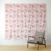 Zoete 16 Roze Gouden Stap en Herhaal Feest Wandkleed (In Situ (horizontaal))