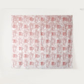 Zoete 16 Roze Gouden Stap en Herhaal Feest Wandkleed (Voorkant (horizontaal))