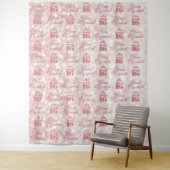 Zoete 16 Roze Gouden Stap en Herhaal Feest Wandkleed (In situ)