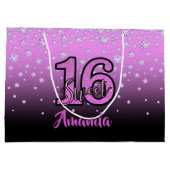 Zoete 16 roze paarse zwarte diamanten naam groot cadeauzakje (Achterkant)