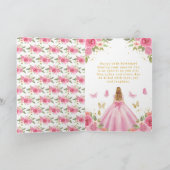 Zoete 16 Roze Prinses Blond Meisje Kaart (Binnen)