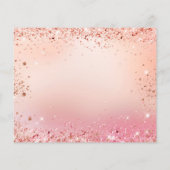 Zoete 16 roze roze roze goudbegroting met uitzonde flyer (Achterkant)